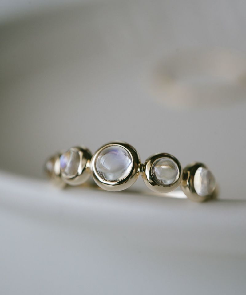 天然石 リング 指輪 レディース シンプル ゴールド ムーンストーン 誕生石