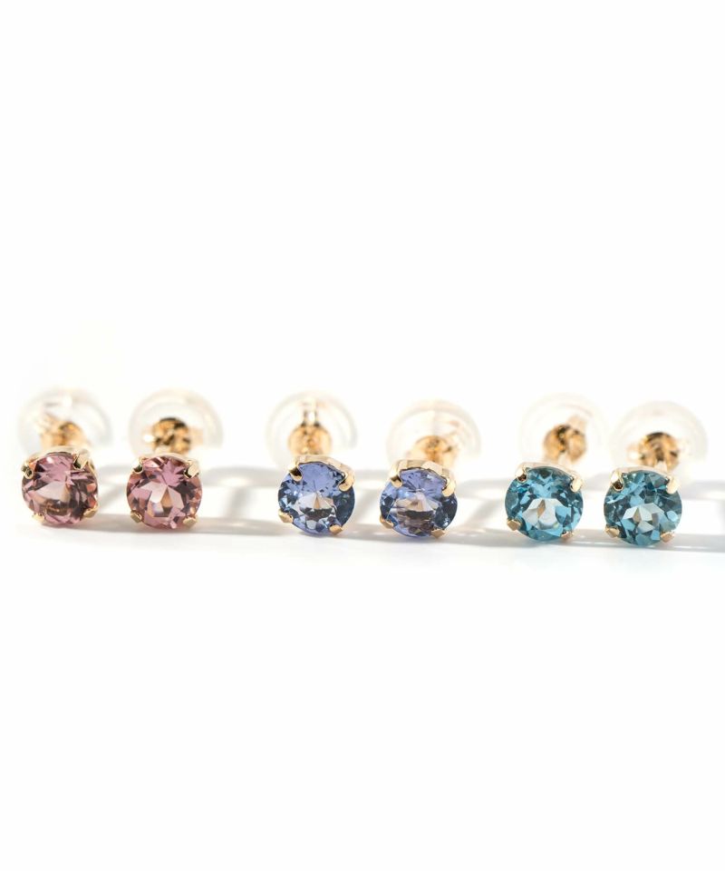 ピアス 一粒 天然石 【enlille-nova エンリル・ノヴァ】  ゴールド K10 金属アレルギー対応 タンザナイト ブルートパーズ トルマリン  ブランド 10K 10金 小さめ 小さい 小ぶり 大人 おしゃれ シンプル レディース  誕生石 エレガント 石 パワーストーン お守り 軽量 推し色