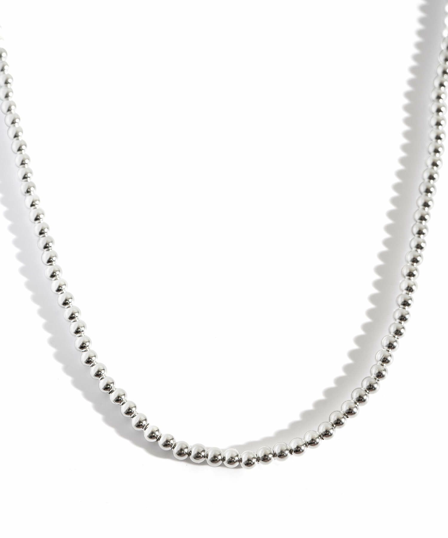 33cm シルバー925 チョーカー ネックレス 金属アレルギー 対応 【palmyla-choker パルミラ・チョーカー】 小ぶり ボールチェーン 3mm レディース シンプル 丸玉 ボール silver925 長さ33cm + 5cm ネックレス チェーン 玉 おしゃれ 大人 可愛い ギフト