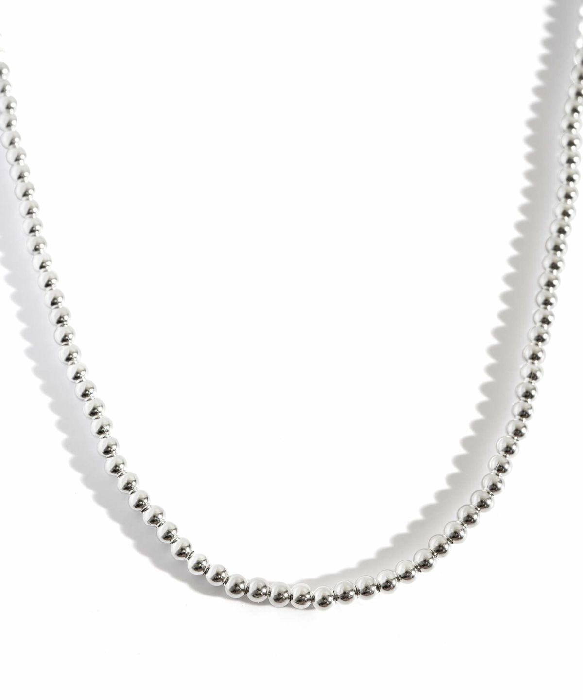 33cm シルバー925 チョーカー ネックレス 金属アレルギー 対応 【palmyla-choker パルミラ・チョーカー】 小ぶり ボールチェーン 3mm レディース シンプル 丸玉 ボール silver925 長さ33cm + 5cm ネックレス チェーン 玉 おしゃれ 大人 可愛い ギフト