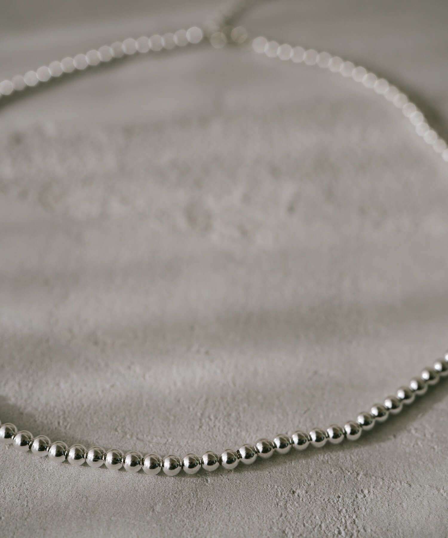 33cm シルバー925 チョーカー ネックレス 金属アレルギー 対応 【palmyla-choker パルミラ・チョーカー】 小ぶり ボールチェーン 3mm レディース シンプル 丸玉 ボール silver925 長さ33cm + 5cm ネックレス チェーン 玉 おしゃれ 大人 可愛い ギフト