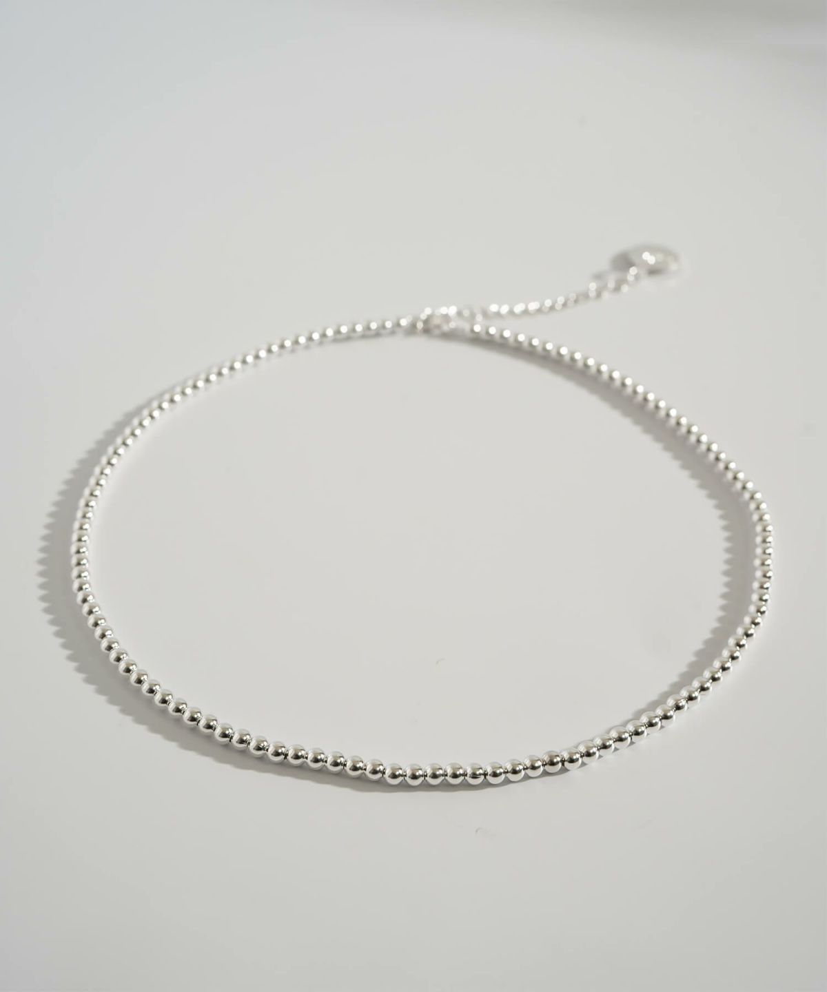 33cm シルバー925 チョーカー ネックレス 金属アレルギー 対応 【palmyla-choker パルミラ・チョーカー】 小ぶり ボールチェーン 3mm レディース シンプル 丸玉 ボール silver925 長さ33cm + 5cm ネックレス チェーン 玉 おしゃれ 大人 可愛い ギフト