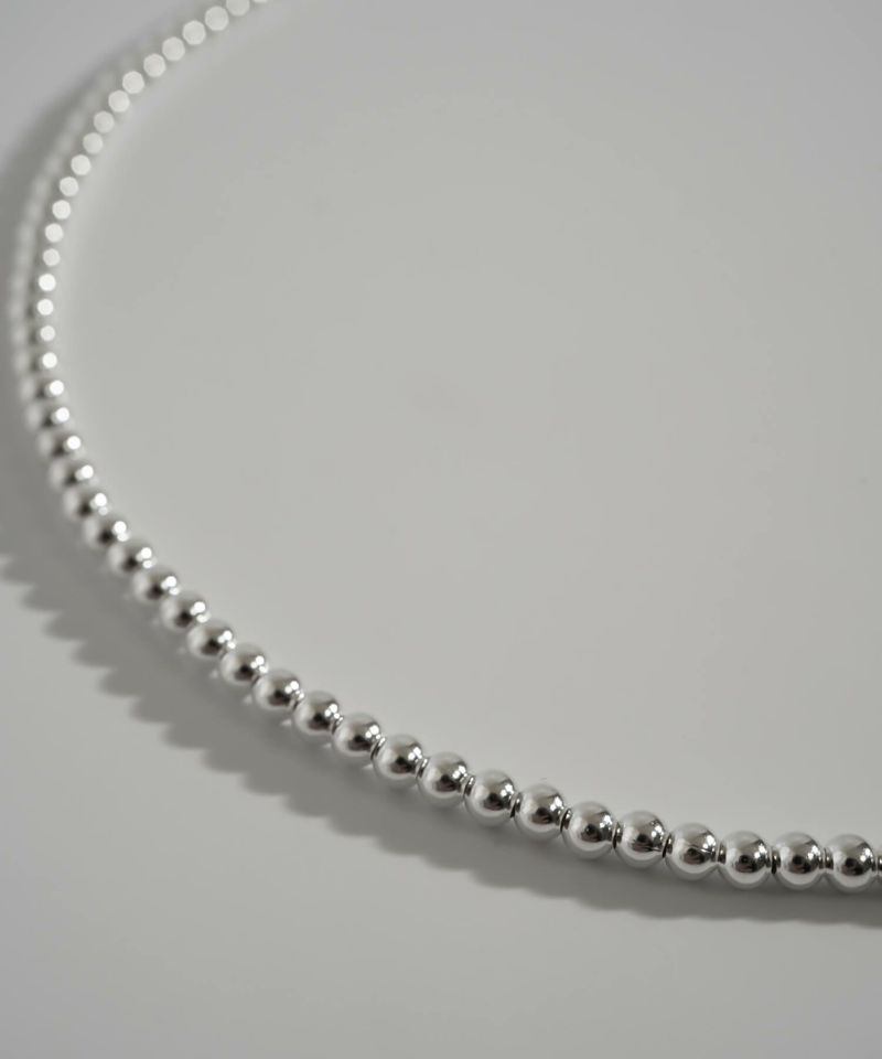 33cm シルバー925 チョーカー ネックレス 金属アレルギー 対応 【palmyla-choker パルミラ・チョーカー】 小ぶり ボールチェーン 3mm レディース シンプル 丸玉 ボール silver925 長さ33cm + 5cm ネックレス チェーン 玉 おしゃれ 大人 可愛い ギフト