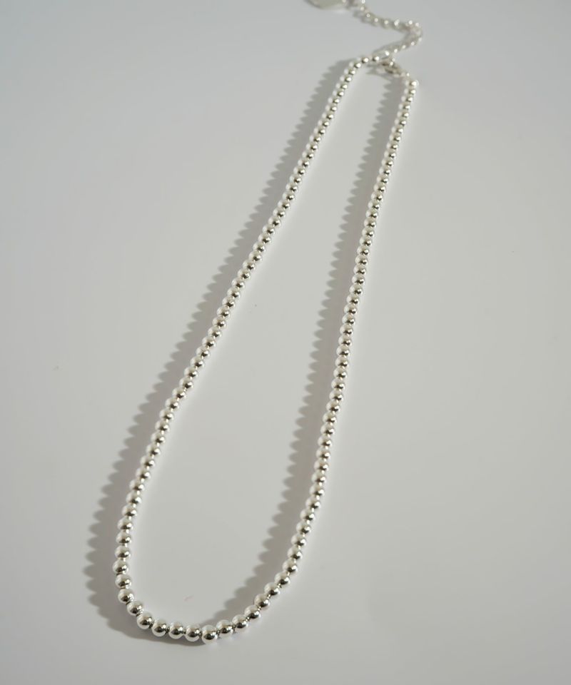 33cm シルバー925 チョーカー ネックレス 金属アレルギー 対応 【palmyla-choker パルミラ・チョーカー】 小ぶり ボールチェーン 3mm レディース シンプル 丸玉 ボール silver925 長さ33cm + 5cm ネックレス チェーン 玉 おしゃれ 大人 可愛い ギフト