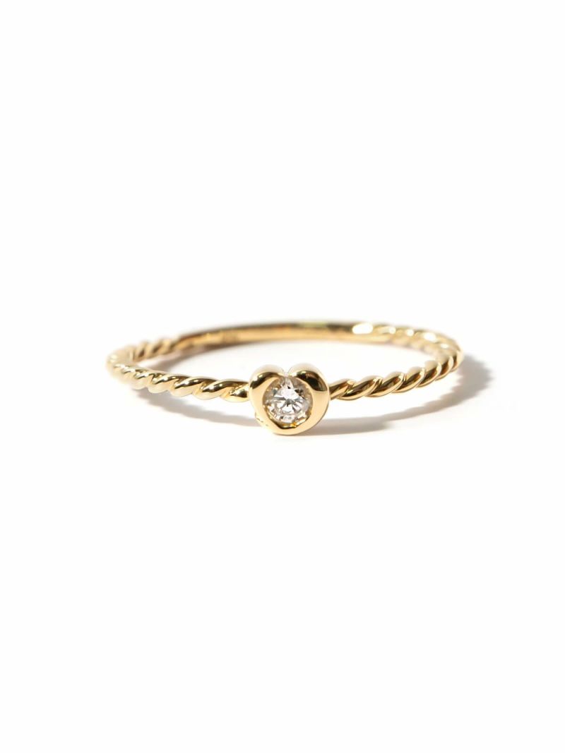 ダイヤ 指輪 ダイヤモンド 18金 リング k18 シンプル 【meon メオン】 18k リング ダイヤ レディース ゴールド 誕生石 パワーストーン 指輪 レディース おしゃれ つけっぱなし 華奢 リング 重ね 付け 重ねづけ 繊細&#160;リング