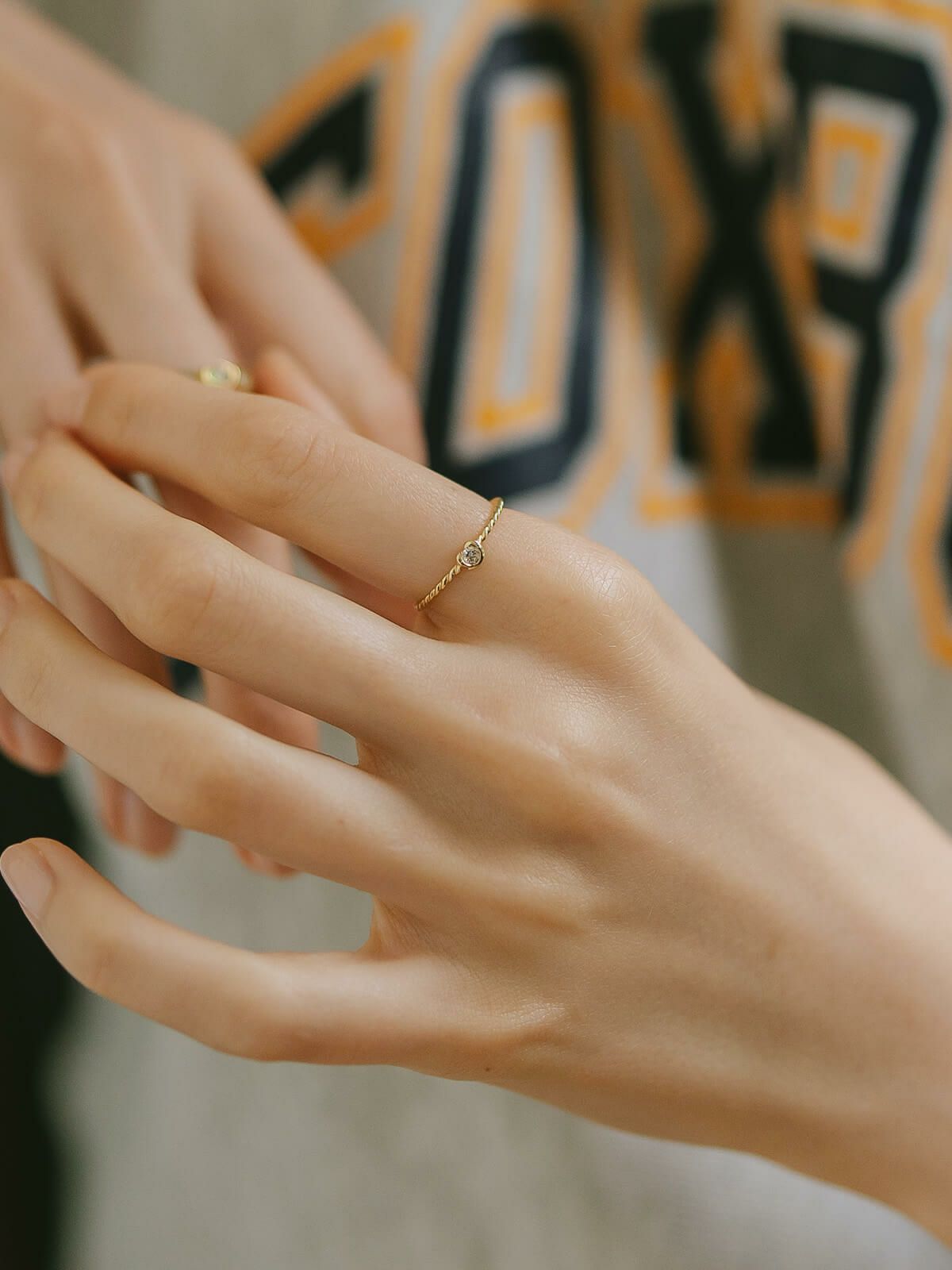 ダイヤ 指輪 ダイヤモンド 18金 リング k18 シンプル 【meon メオン】 18k リング ダイヤ レディース ゴールド 誕生石 パワーストーン 指輪 レディース おしゃれ つけっぱなし 華奢 リング 重ね 付け 重ねづけ 繊細&#160;リング