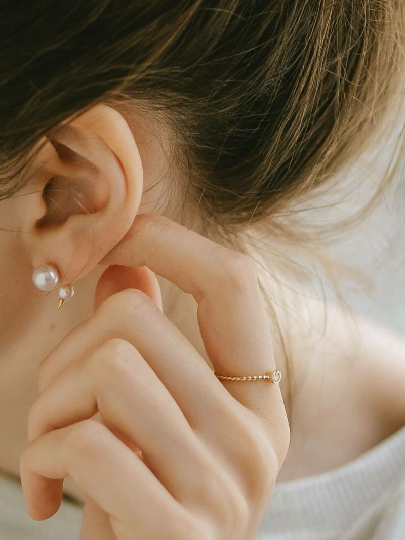 ダイヤ 指輪 ダイヤモンド 18金 リング k18 シンプル 【meon メオン】 18k リング ダイヤ レディース ゴールド 誕生石 パワーストーン 指輪 レディース おしゃれ つけっぱなし 華奢 リング 重ね 付け 重ねづけ 繊細 リング