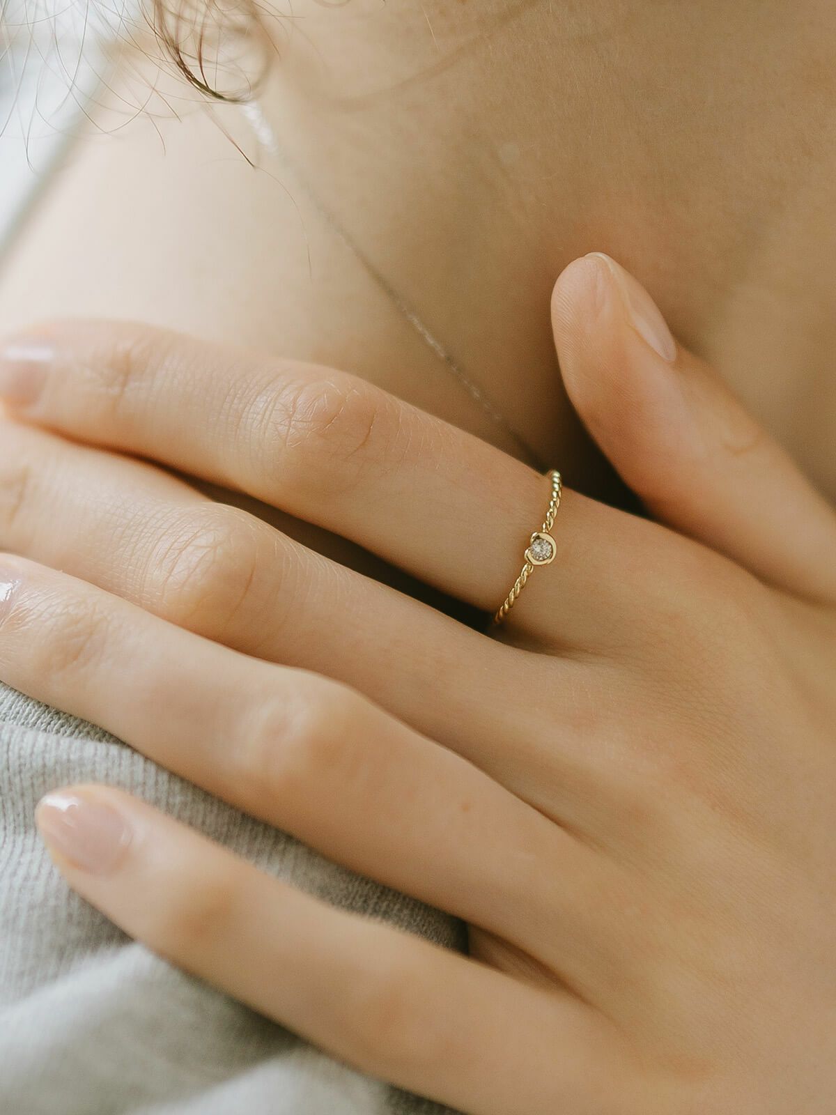 ダイヤ 指輪 ダイヤモンド 18金 リング k18 シンプル 【meon メオン】 18k リング ダイヤ レディース ゴールド 誕生石 パワーストーン 指輪 レディース おしゃれ つけっぱなし 華奢 リング 重ね 付け 重ねづけ 繊細&#160;リング