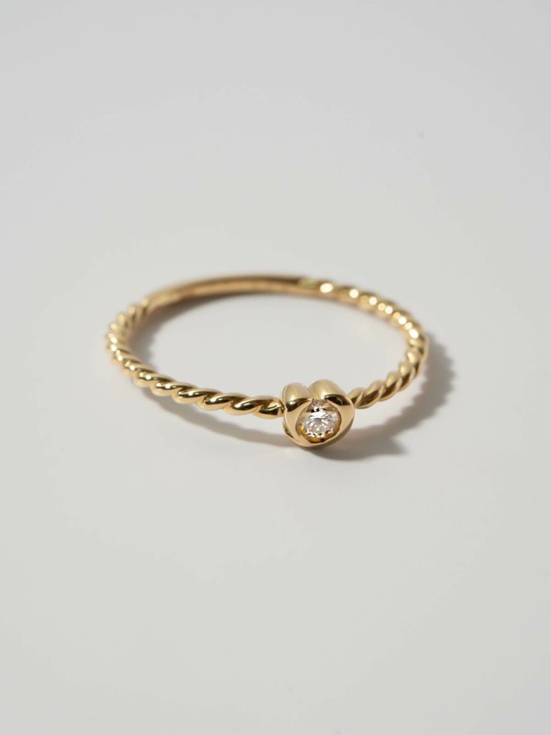 ダイヤ 指輪 ダイヤモンド 18金 リング k18 シンプル 【meon メオン】 18k リング ダイヤ レディース ゴールド 誕生石 パワーストーン 指輪 レディース おしゃれ つけっぱなし 華奢 リング 重ね 付け 重ねづけ 繊細 リング