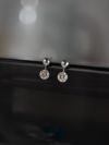 【数量限定】ダイヤモンド ピアス 一粒 プラチナ 計0.2ct【asteri-nanoaアステリ・ナノア】ダイヤ つけっぱなしピアス 金属アレルギー対応 おしゃれ シンプル 女性 誕生石 極小 ダイヤ レディース