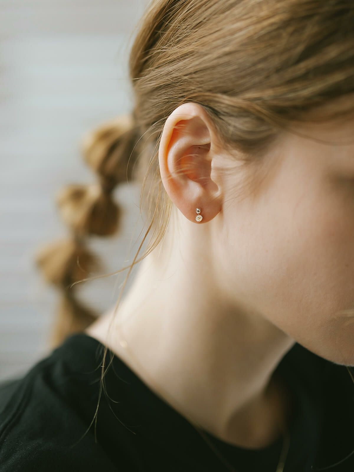 【数量限定】ダイヤモンド ピアス 一粒 プラチナ 計0.2ct【asteri-nanoaアステリ・ナノア】ダイヤ つけっぱなしピアス 金属アレルギー対応 おしゃれ シンプル 女性 誕生石 極小 ダイヤ レディース