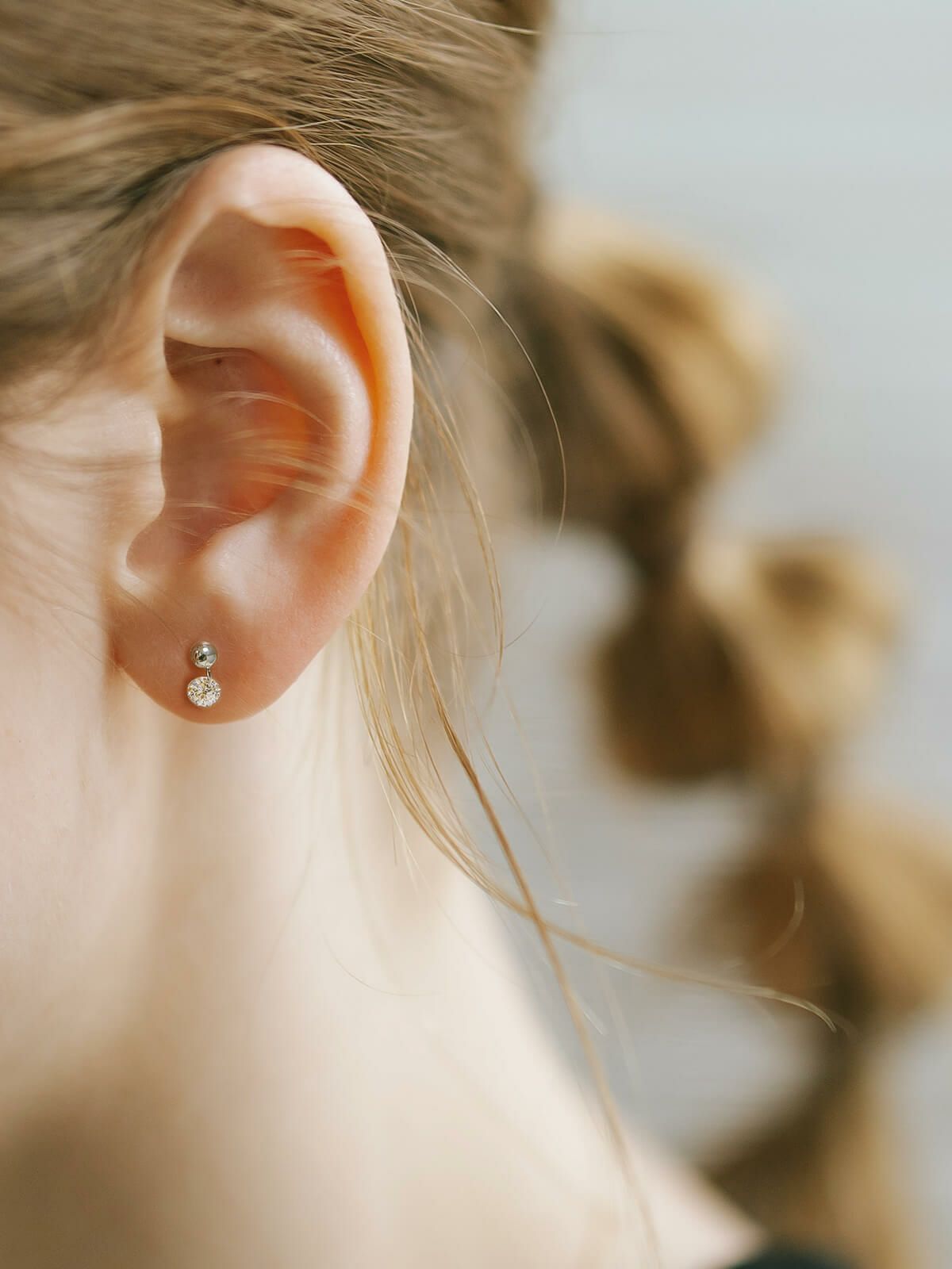 【数量限定】ダイヤモンド ピアス 一粒 プラチナ 計0.2ct【asteri-nanoaアステリ・ナノア】ダイヤ つけっぱなしピアス 金属アレルギー対応 おしゃれ シンプル 女性 誕生石 極小 ダイヤ レディース