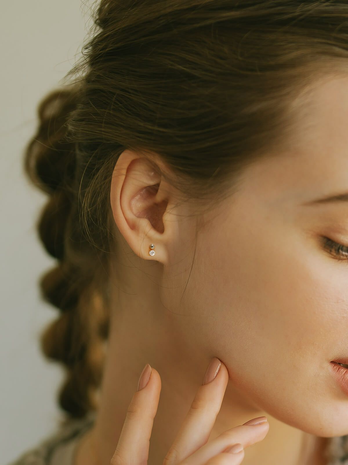 【数量限定】ダイヤモンド ピアス 一粒 プラチナ 計0.2ct【asteri-nanoaアステリ・ナノア】ダイヤ つけっぱなしピアス 金属アレルギー対応 おしゃれ シンプル 女性 誕生石 極小 ダイヤ レディース