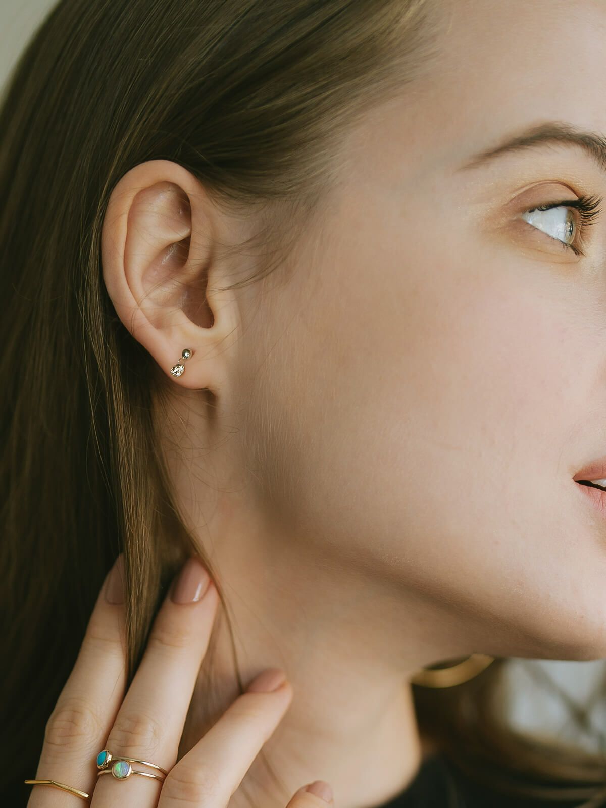 【数量限定】ダイヤモンド ピアス 一粒 プラチナ 計0.2ct【asteri-nanoaアステリ・ナノア】ダイヤ つけっぱなしピアス 金属アレルギー対応 おしゃれ シンプル 女性 誕生石 極小 ダイヤ レディース