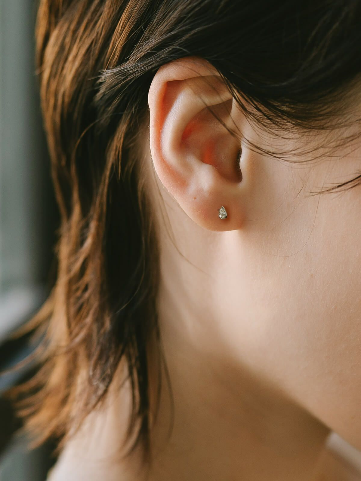 【特価_数量限定】ダイヤモンド ピアス 一粒 プラチナ 計0.3ct  【asteri-dew アステリ・デュー】 雫 ダイヤ つけっぱなし ピアス 金属アレルギー対応 おしゃれ シンプル 女性 誕生石 極小 ダイヤ レディース