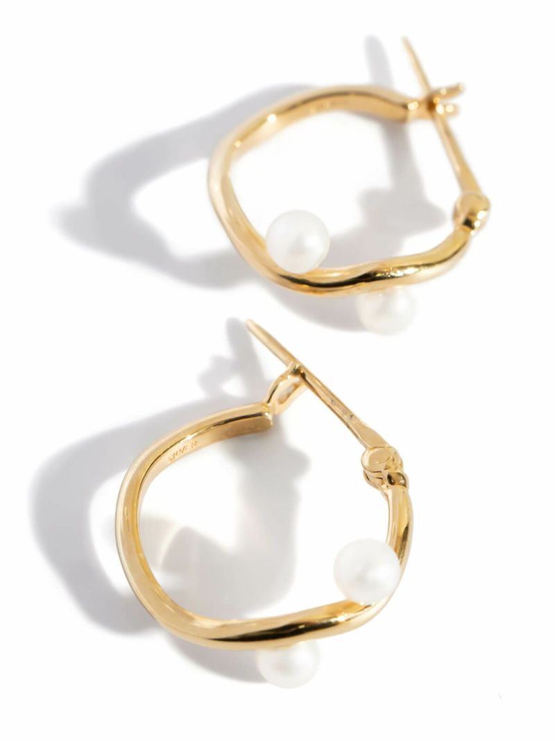 真珠 パール ピアス 揺れる フープ 金属アレルギー対応 18K 仕上げ 淡水パール 【afrizo-nadia アフリジオ・ナディア】 フープピアス レディース ピアス 大人 小さめ シルバー925 ピアス 小さい 小ぶり プレゼント 女性 誕生日 彼女 記念日
