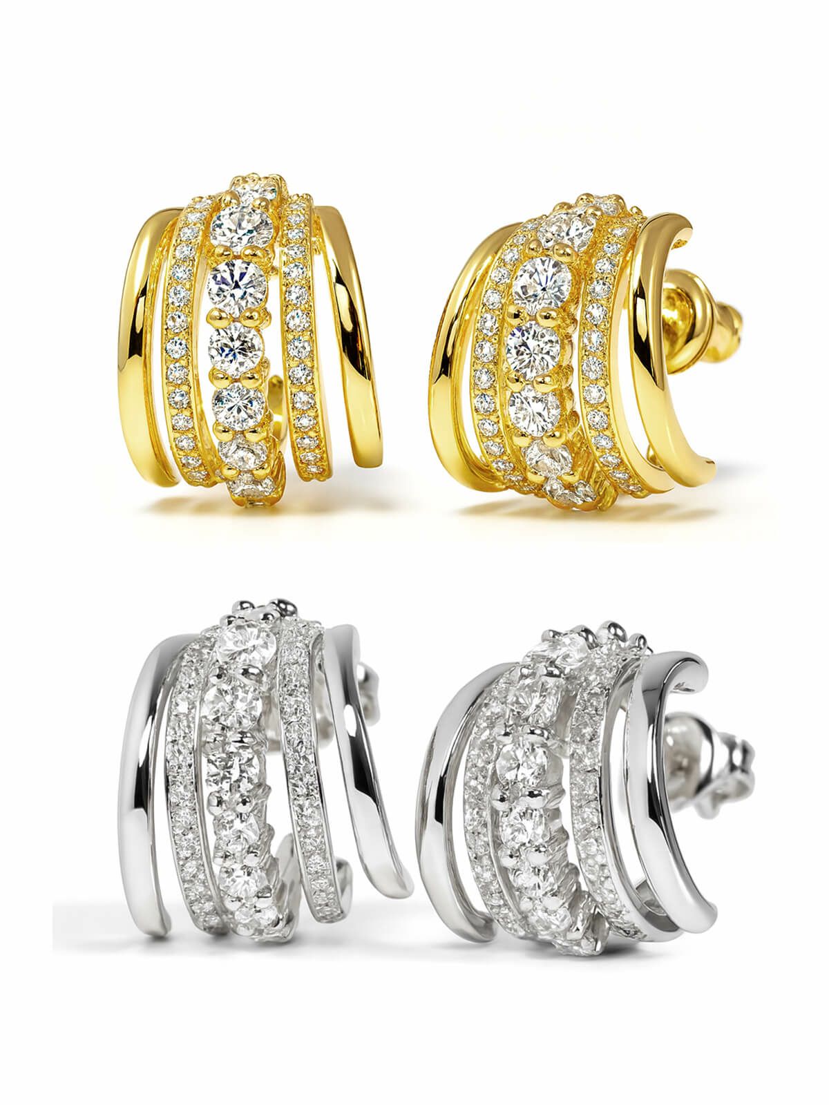 フープピアス 大ぶり 大きめ シルバー925 レディース