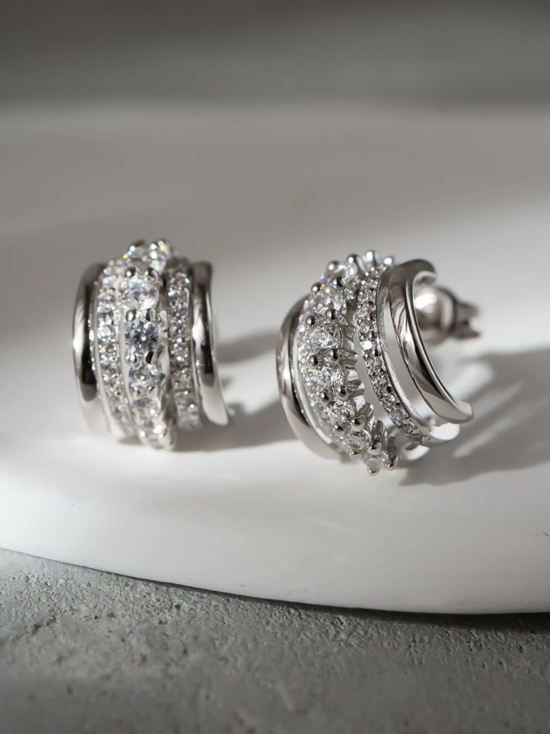 フープピアス 大ぶり 大きめ シルバー925 レディース