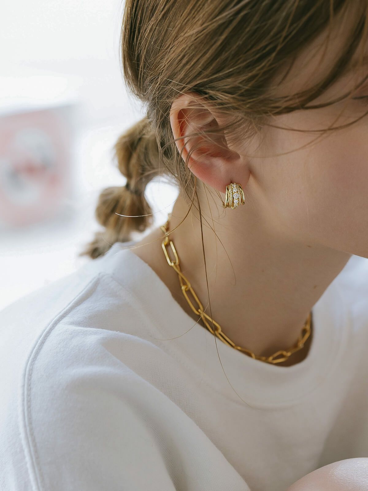 フープピアス 大ぶり 大きめ シルバー925 レディース