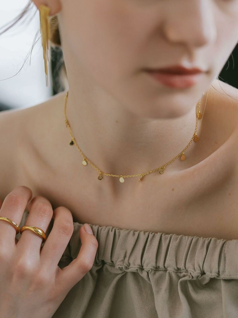 チョーカー ネックレス チェーン レディース メンズ カジュアル シンプル アレルギー 対応 【veliala-nk ヴェリアラ】 18金仕上げ ネックレス チェーンだけ 20代 30代 40代 50代 シルバー ゴールド ネックレス 普段使い 大人 シルバー925 シルバーチェーン