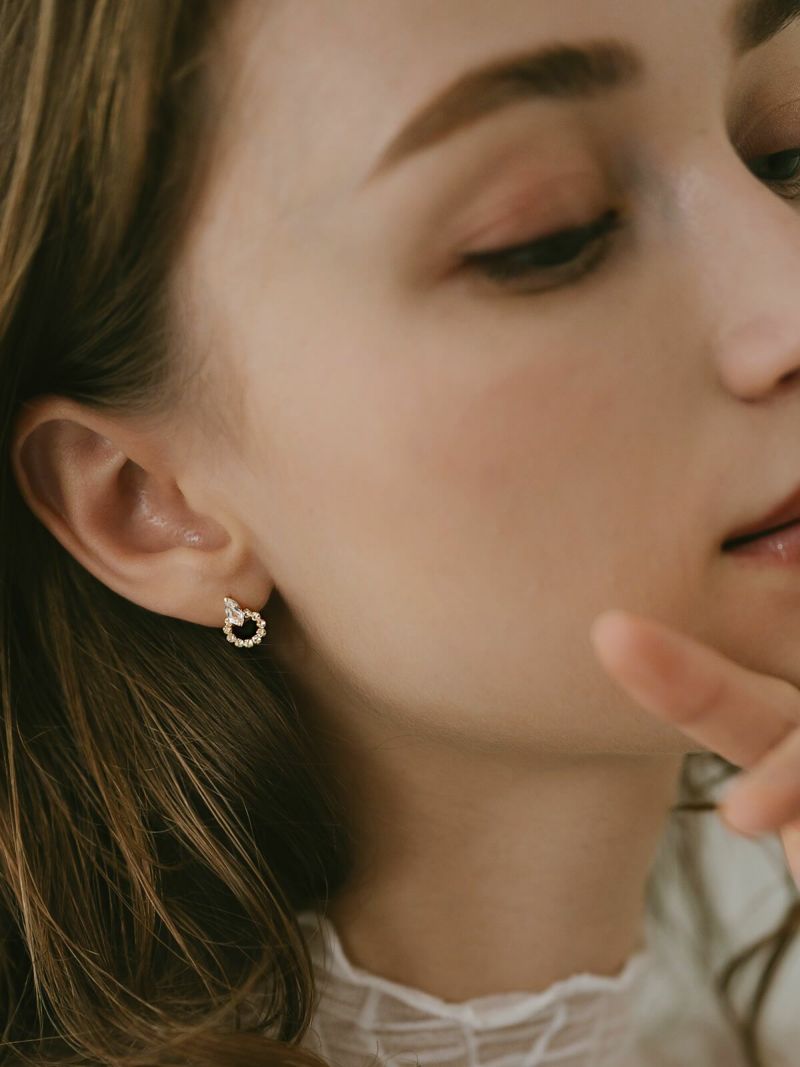 K18 ゴールド ピアス 【maquigia マキージア】 フープ ピアス 金属