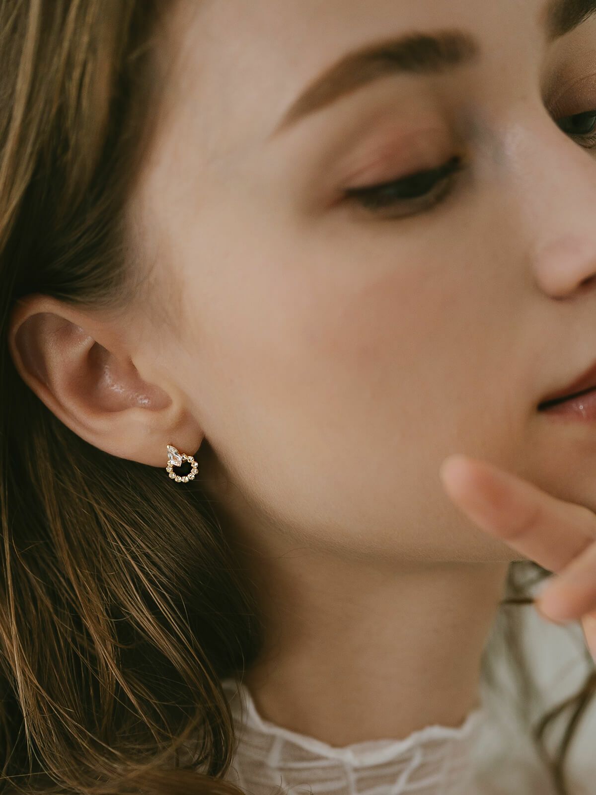 ゴールド 18k ダイヤ ピアス キラキラ レディース