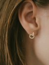 ゴールド 18k ダイヤ ピアス キラキラ レディース
