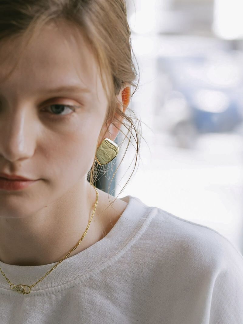 大ぶり ピアス ゴールド 18K レディース シンプル 大きめ ブランド【mirava ミラヴァ】