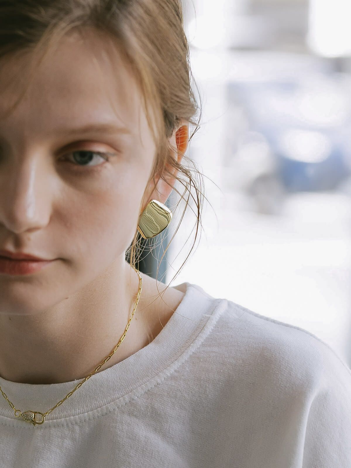 大ぶり ピアス ゴールド 18K レディース シンプル 大きめ ブランド【mirava ミラヴァ】