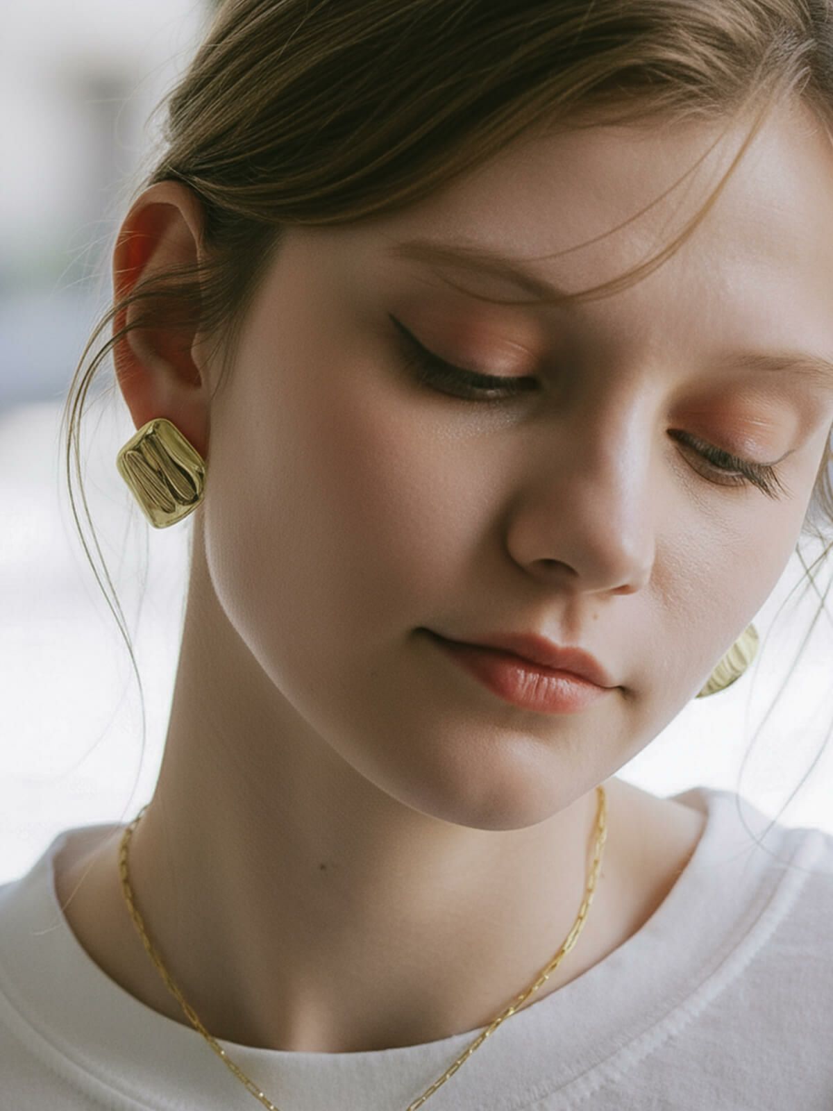 大ぶり ピアス ゴールド 18K レディース シンプル 大きめ ブランド【mirava ミラヴァ】