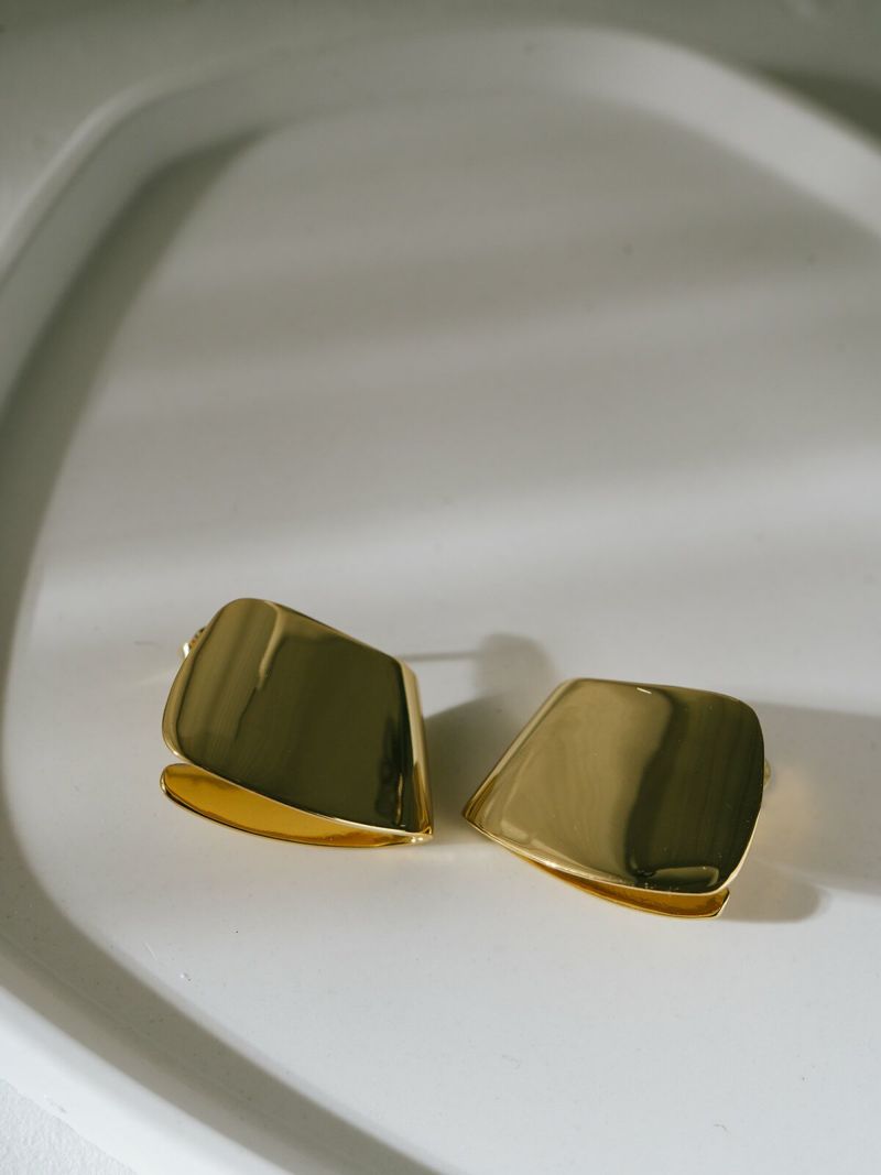 大ぶり ピアス ゴールド 18K レディース シンプル 大きめ ブランド【mirava ミラヴァ】