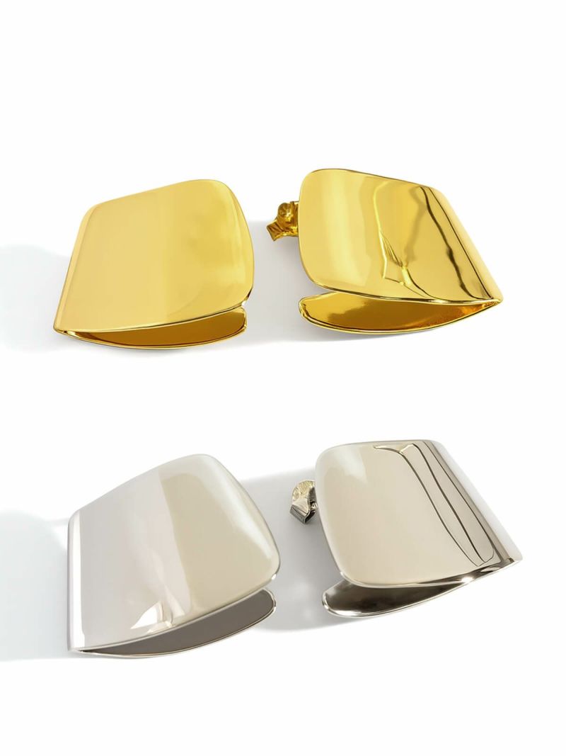 ゴールド 大ぶり ピアス レディース シンプル 大きめ ブランド【mirava ミラヴァ】