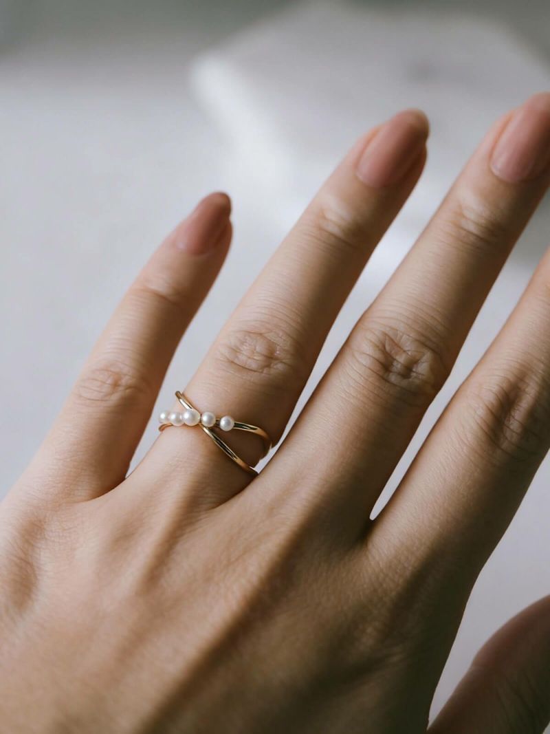 パール リング おしゃれ レディース 10k 指輪 【cruvia クラヴィア】 真珠 淡水 レディース アレルギー対応 シンプル 指輪 冠婚葬祭 普段使い 淡水真珠 淡水パール 真珠指輪 パール指輪 きれいめ フォーマル アクセサリー ジュエリー 大人可愛い