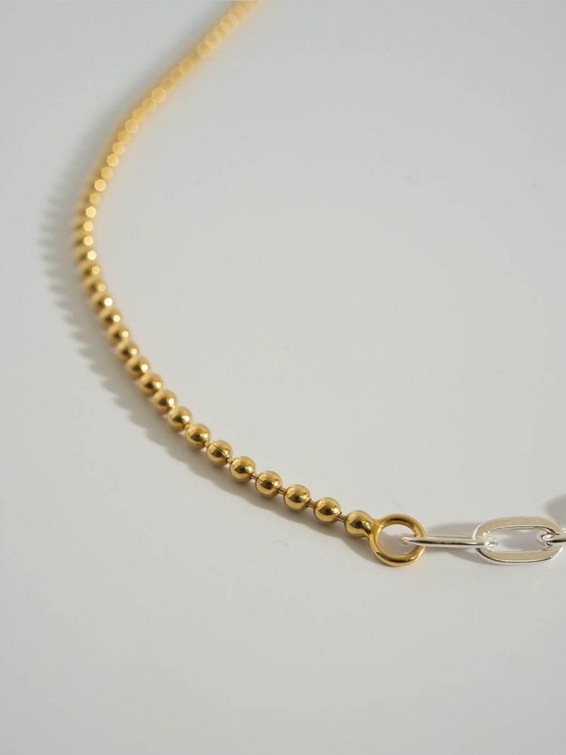 チェーンネックレス レディース シンプル バイカラー