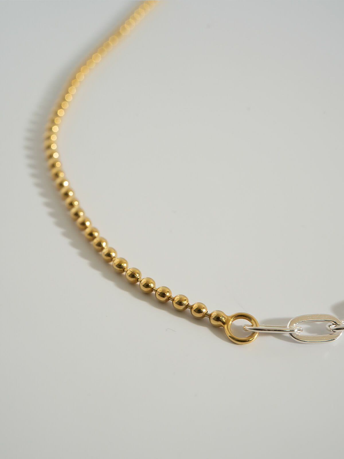 チェーンネックレス レディース シンプル バイカラー