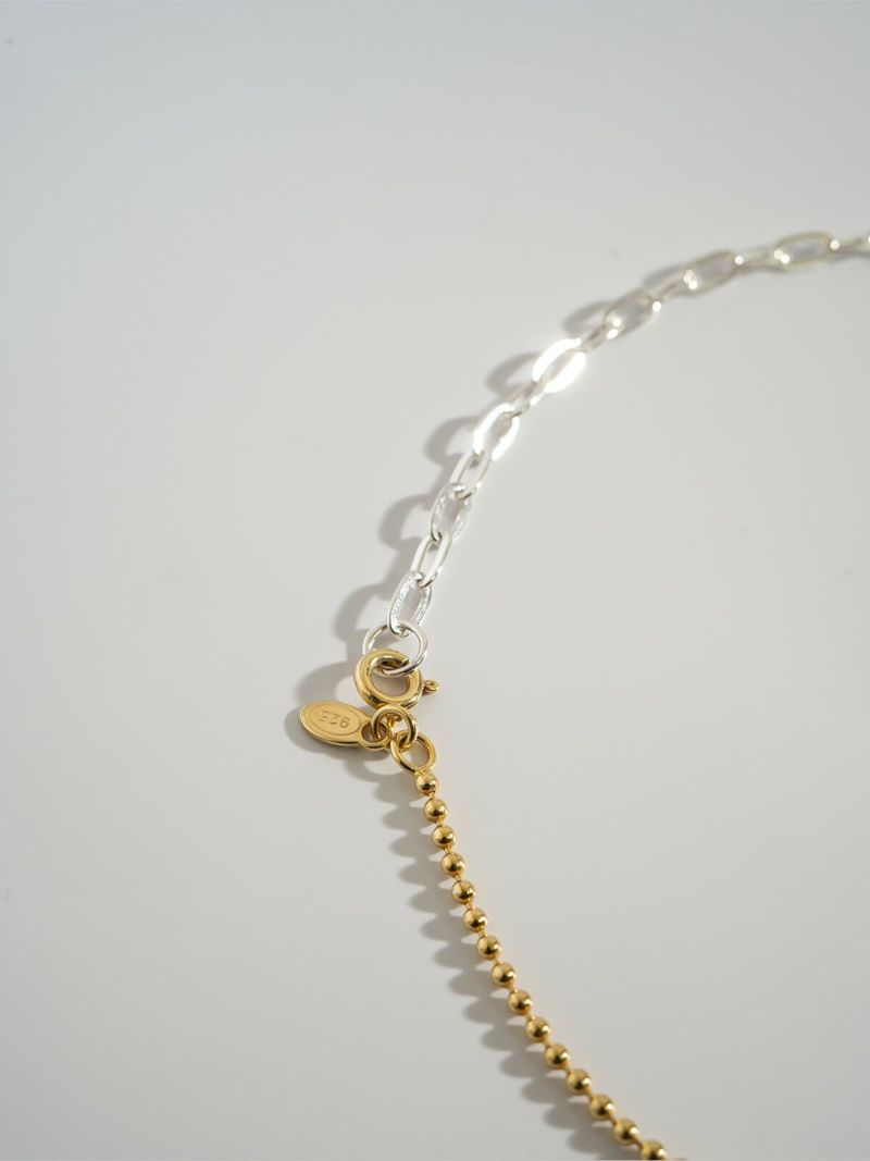 チェーンネックレス レディース シンプル バイカラー