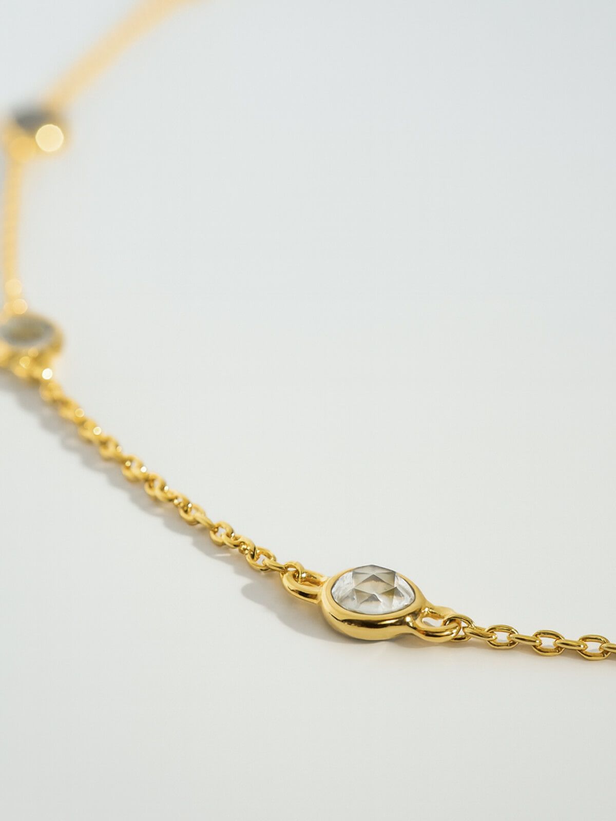 ネックレス レディース 天然石 シンプル 【quinelle クィネル】 チョーカー ホワイトクォーツ クリスタル ゴールド シルバー925 大人 カジュアル 金属アレルギー ジュエリー ネックレス チェーン シルバー かわいい おしゃれ