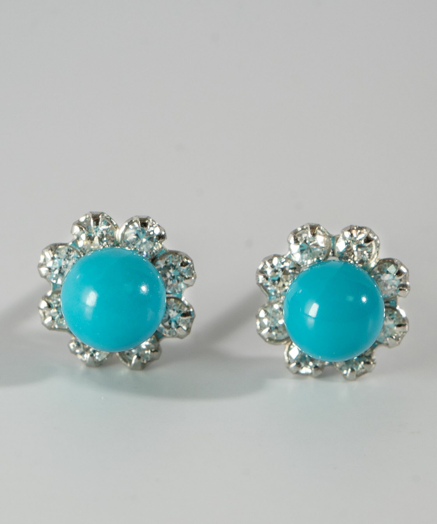 ダイヤモンド ターコイズ 天然石 ピアス レディース 【azel-pe アゼル