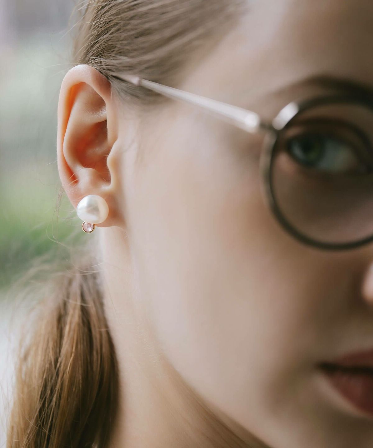 ピンクトルマリン 10金 ピアス パール 天然石 【perle-stilla ペルル・スティラ】K10 10K 真珠 トルマリン かわいい 10月 誕生石 金属アレルギー対応 ゴールド イエローゴールド ピアス 大ぶり 大きめ 大きい シンプル エレガント お守り パワーストーン アクセサリー