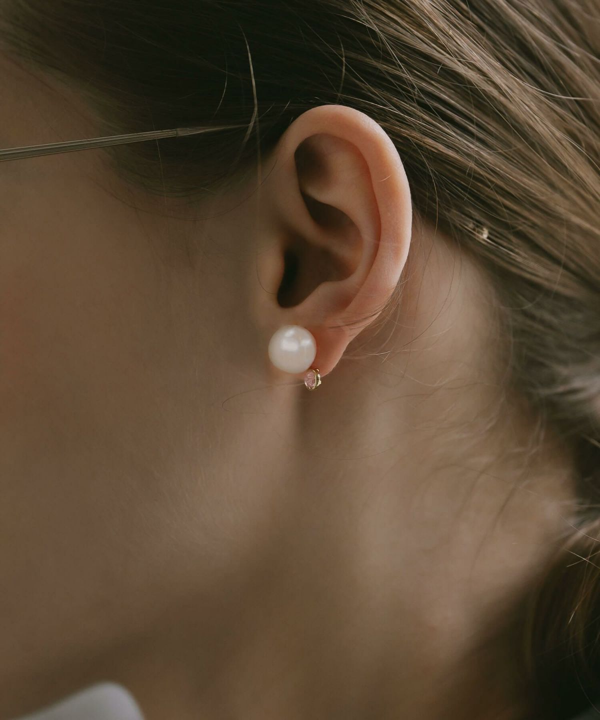 ピンクトルマリン 10金 ピアス パール 天然石 【perle-stilla ペルル・スティラ】K10 10K 真珠 トルマリン かわいい 10月 誕生石 金属アレルギー対応 ゴールド イエローゴールド ピアス 大ぶり 大きめ 大きい シンプル エレガント お守り パワーストーン アクセサリー