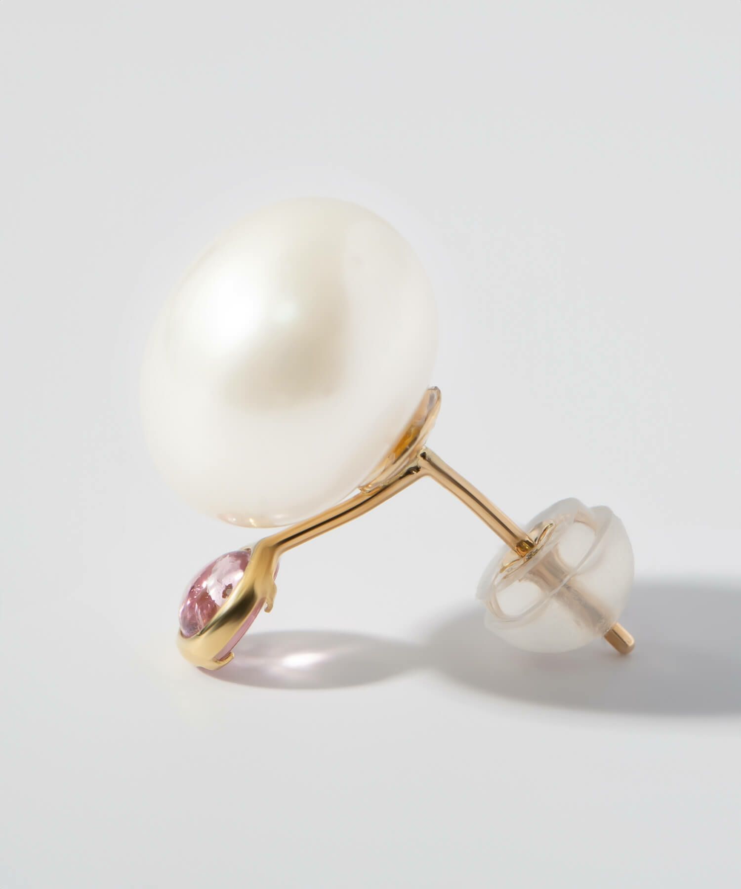 ピンクトルマリン 10金 ピアス パール 天然石 【perle-stilla ペルル・スティラ】K10 10K 真珠 トルマリン かわいい 10月 誕生石 金属アレルギー対応 ゴールド イエローゴールド ピアス 大ぶり 大きめ 大きい シンプル エレガント お守り パワーストーン アクセサリー