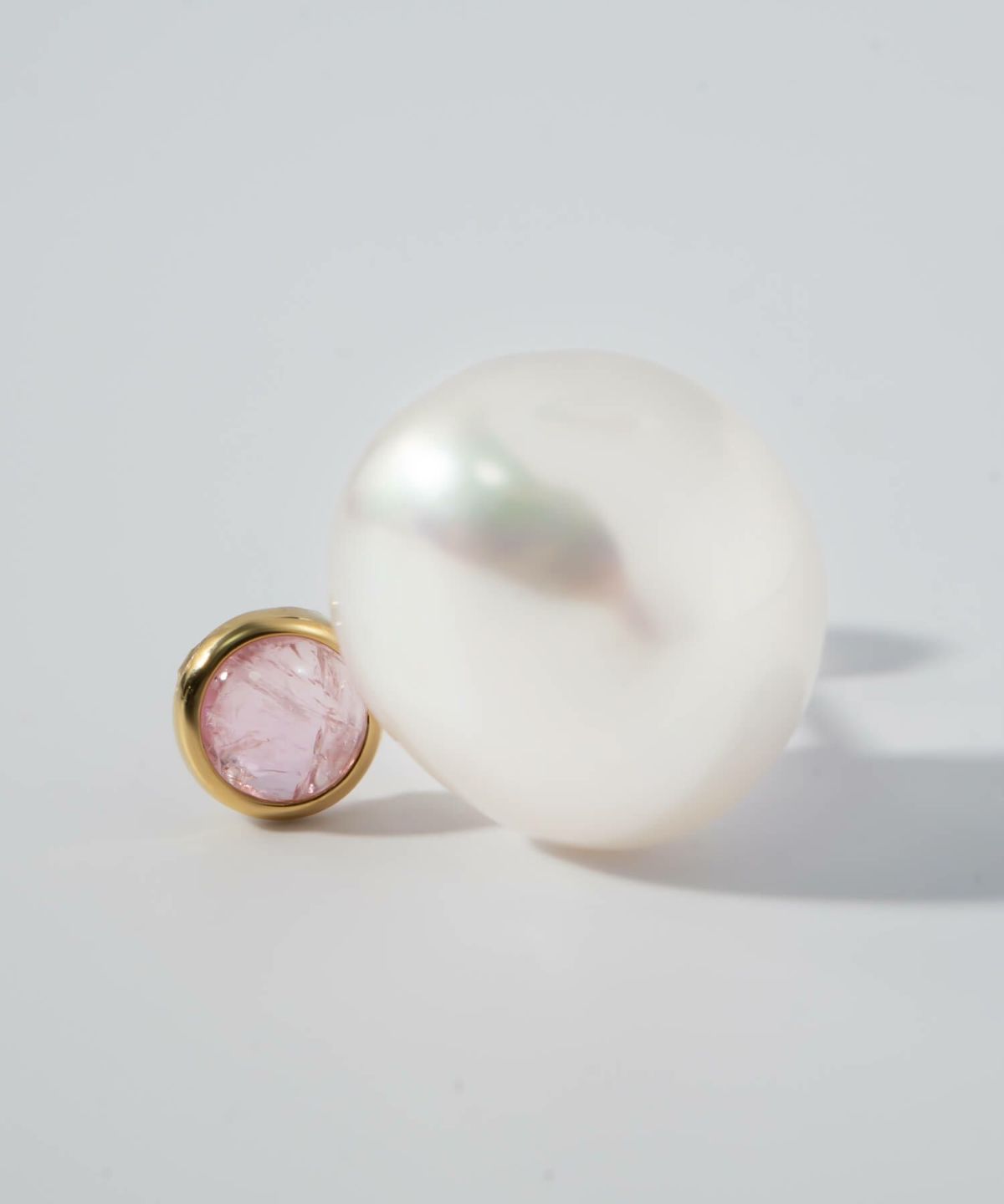 ピンクトルマリン 10金 ピアス パール 天然石 【perle-stilla ペルル・スティラ】K10 10K 真珠 トルマリン かわいい 10月 誕生石 金属アレルギー対応 ゴールド イエローゴールド ピアス 大ぶり 大きめ 大きい シンプル エレガント お守り パワーストーン アクセサリー