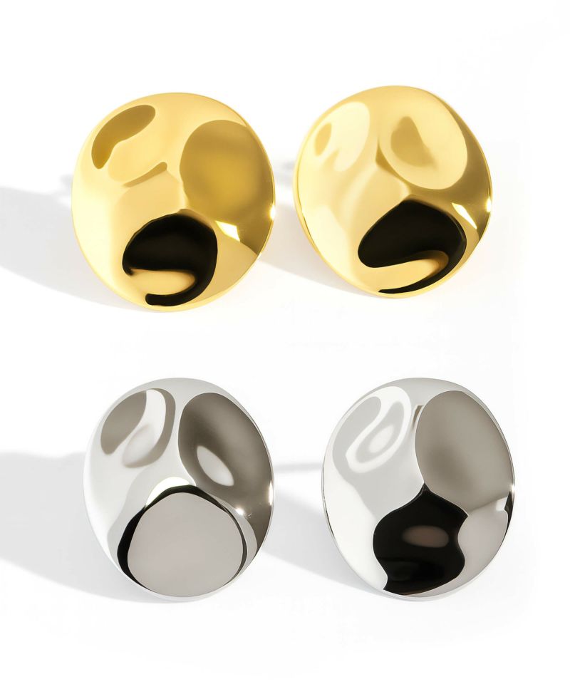 レディース ピアス 大きめ 金属アレルギー対応 【Iverqua イヴェルカ