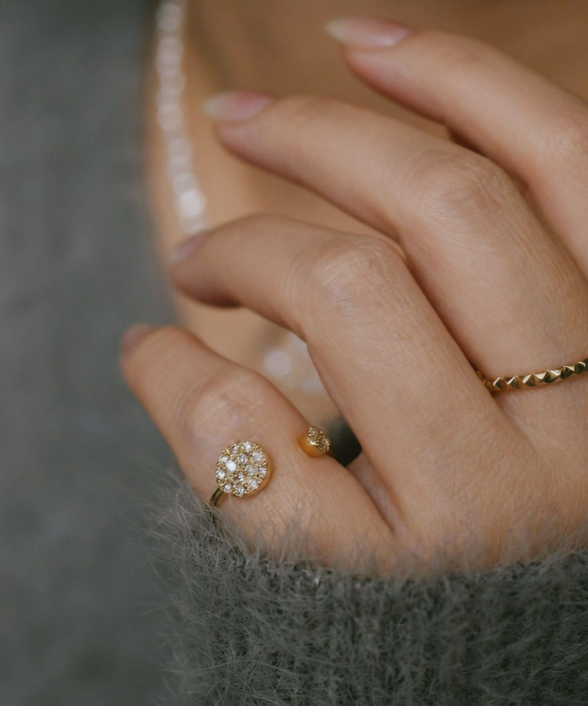 ピンキーリング k18 ダイヤ リング 指輪 ダイヤモンド 18金 シンプル 【thelaia-r テライア】 ダイヤモンドリング ファランジリング 関節リング 18k ゴールド 誕生石 レディース おしゃれ つけっぱなし 華奢 リング 重ね 付け 重ねづけ 繊細 受注生産