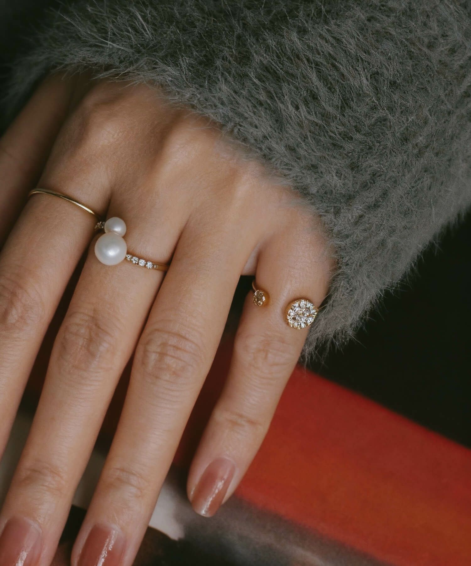 ピンキーリング k18 ダイヤ リング 指輪 ダイヤモンド 18金 シンプル 【thelaia-r テライア】 ダイヤモンドリング ファランジリング 関節リング 18k ゴールド 誕生石 レディース おしゃれ つけっぱなし 華奢 リング 重ね 付け 重ねづけ 繊細 受注生産