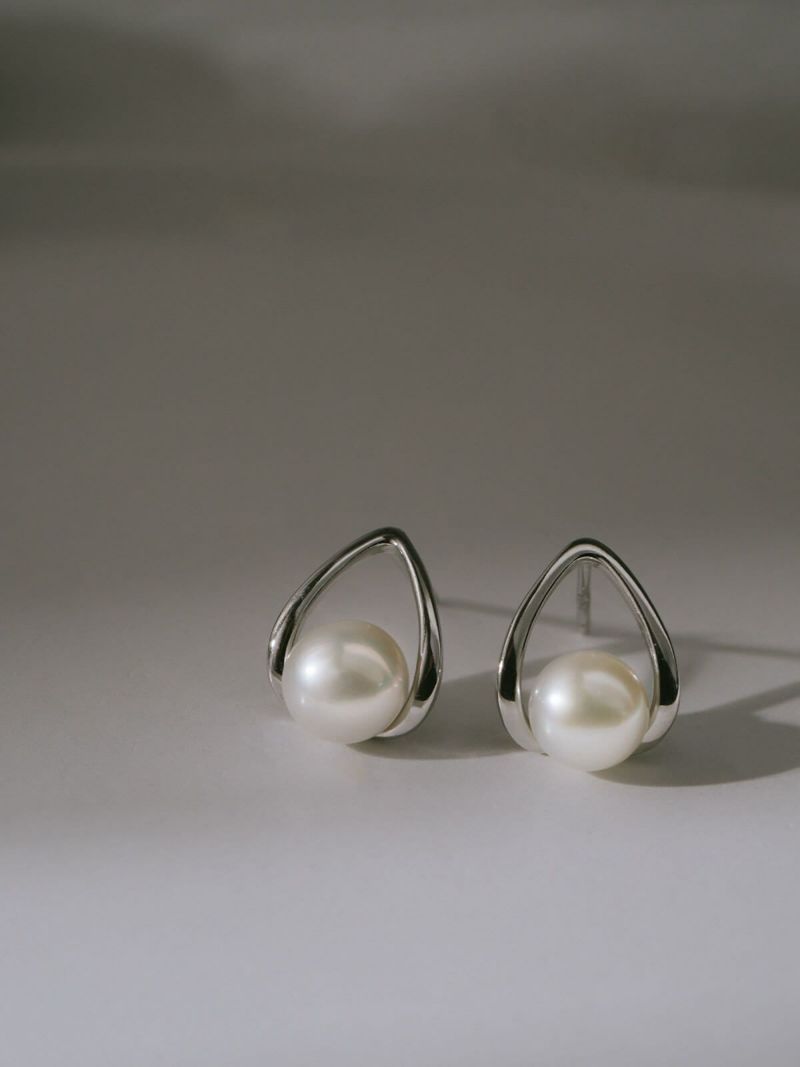 パール ピアス ドロップ シルバー925 金属アレルギー 【arne アルネ