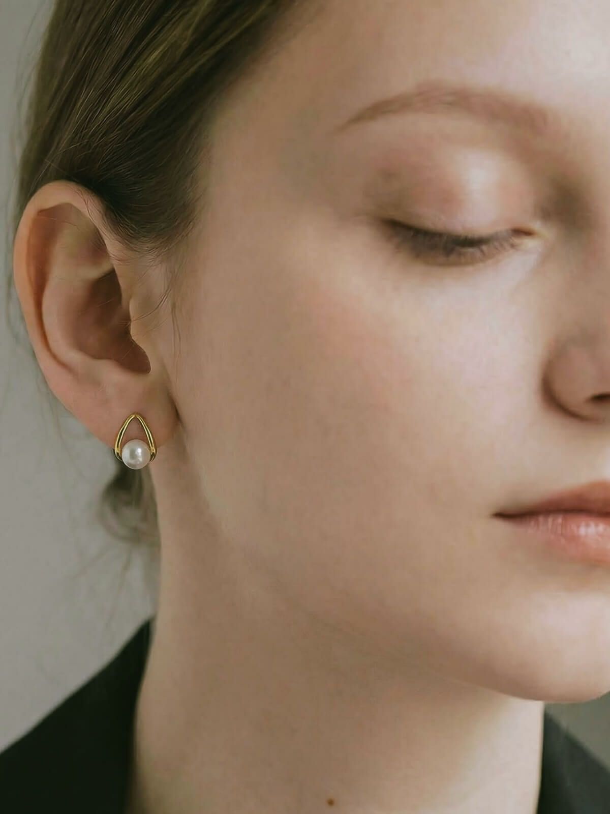 パール ピアス 一粒 ドロップ ぶら下がり シルバー925 金属アレルギー対応 フープ 【arne アルメ】 ドロップピアス 18k 仕上げ ピアス 真珠 普段 使い シルバー ゴールド ニッケルフリー シンプル ギフト プレゼント 女性 誕生日 クリスマス バレンタイン
