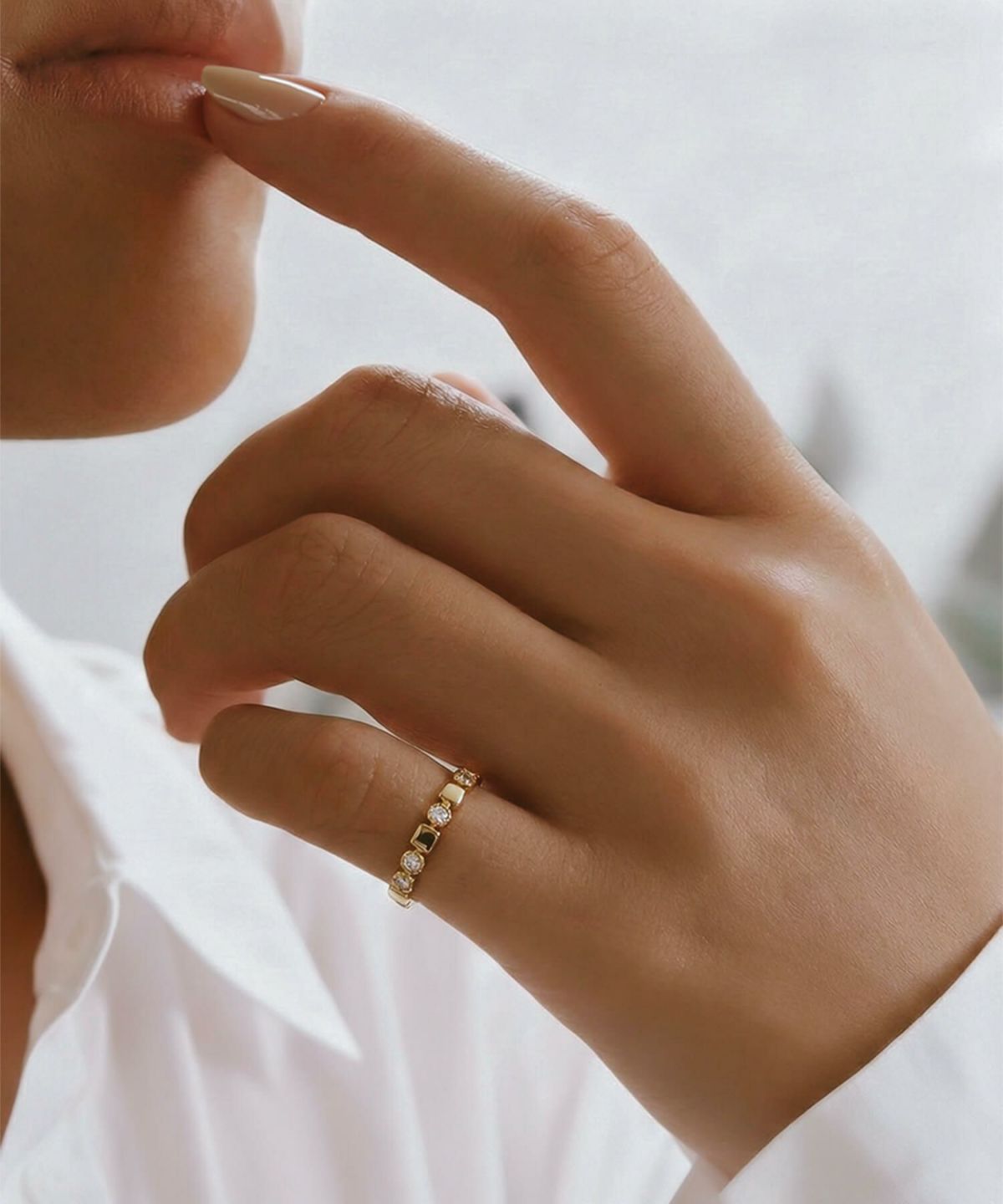 ピンキーリング k18 ダイヤ リング 指輪 ダイヤモンド 18金 シンプル 【tessera-r テセラ】 ダイヤモンドリング ファランジリング 関節リング 18k ゴールド 誕生石 レディース おしゃれ つけっぱなし 華奢 リング 重ね 付け 重ねづけ 繊細&#160;受注生産