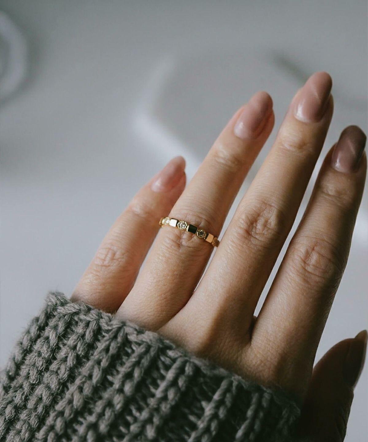 ピンキーリング k18 ダイヤ リング 指輪 ダイヤモンド 18金 シンプル 【tessera-r テセラ】 ダイヤモンドリング ファランジリング 関節リング 18k ゴールド 誕生石 レディース おしゃれ つけっぱなし 華奢 リング 重ね 付け 重ねづけ 繊細 受注生産