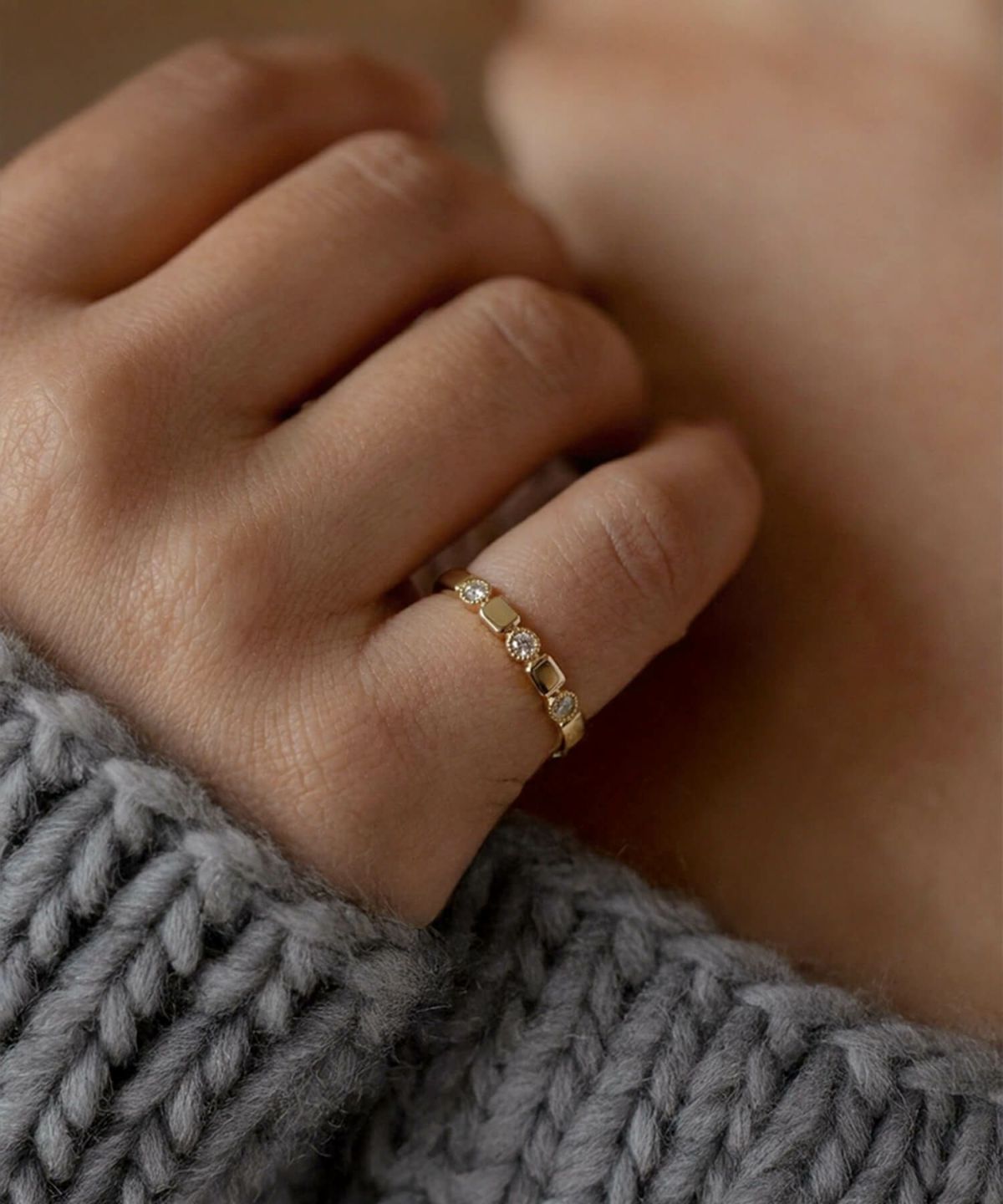 ピンキーリング k18 ダイヤ リング 指輪 ダイヤモンド 18金 シンプル 【tessera-r テセラ】 ダイヤモンドリング ファランジリング 関節リング 18k ゴールド 誕生石 レディース おしゃれ つけっぱなし 華奢 リング 重ね 付け 重ねづけ 繊細&#160;受注生産